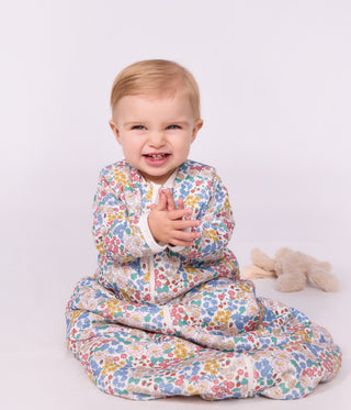 BABY GIRL'S  2 TOG FLOWER-PRINT COTTON SLEEPING BAG