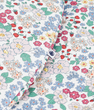 BABY GIRL'S  2 TOG FLOWER-PRINT COTTON SLEEPING BAG
