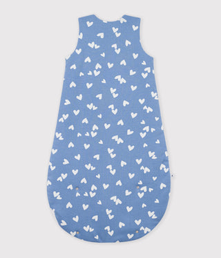 BABY UNISEX 2.5 TOG ORGANIC COTTON SLEEPING BAG PRINTED WITH HEARTS