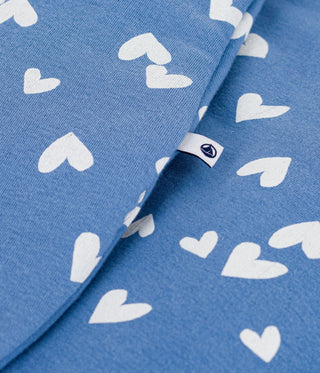 BABY UNISEX 2.5 TOG ORGANIC COTTON SLEEPING BAG PRINTED WITH HEARTS