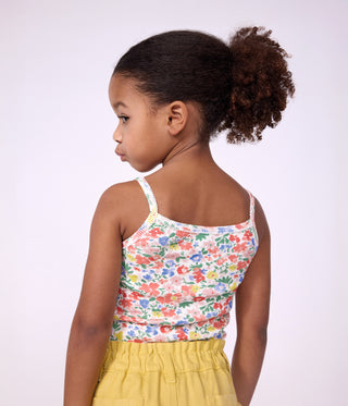 GIRL'S FLORAL COTTON TANK TOPS - 3-PACK