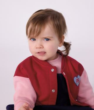 BABY GIRL'S TWO-TONE COTTON TEDDY