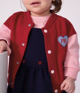 BABY GIRL'S TWO-TONE COTTON TEDDY