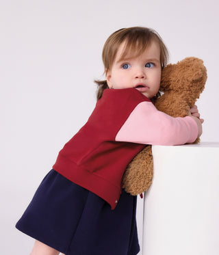 BABY GIRL'S TWO-TONE COTTON TEDDY