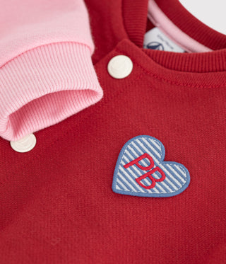 BABY GIRL'S TWO-TONE COTTON TEDDY