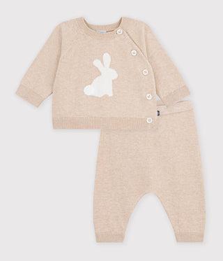 BABY UNISEX ORGANIC COTTON PATTERNED KNITTED SET
