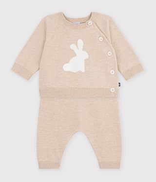 BABY UNISEX ORGANIC COTTON PATTERNED KNITTED SET