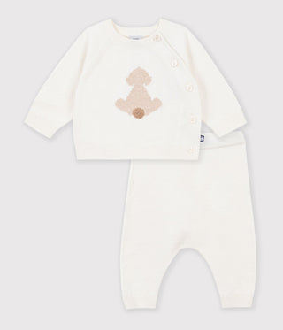 BABY UNISEX ORGANIC COTTON PATTERNED KNITTED SET
