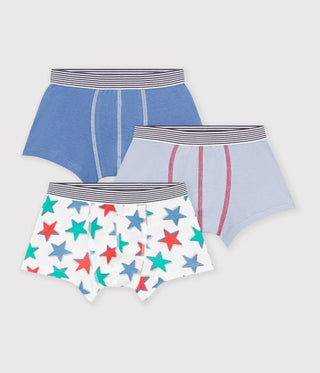 BOY'S STAR-PRINT COTTON BOXERS-3-PACK