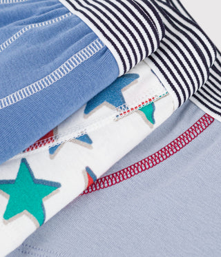 BOY'S STAR-PRINT COTTON BOXERS-3-PACK