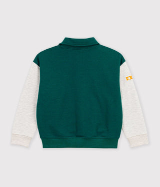 BOY'S VARSITY-STYLE JACKET IN COLOURBLOCK COTTON