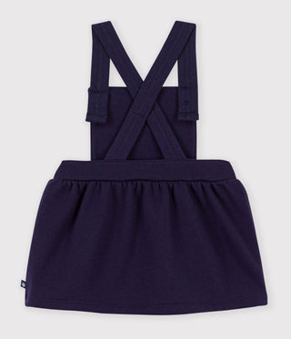 BABY GIRL'S SLEEVELESS COTTON DRESS EMBROIDERED WITH HEARTS