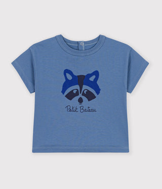 BABY BOY'S SHORT-SLEEVED PATTERNED ORGANIC COTTON T-SHIRT