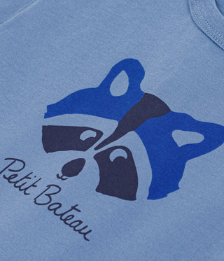 BABY BOY'S SHORT-SLEEVED PATTERNED ORGANIC COTTON T-SHIRT