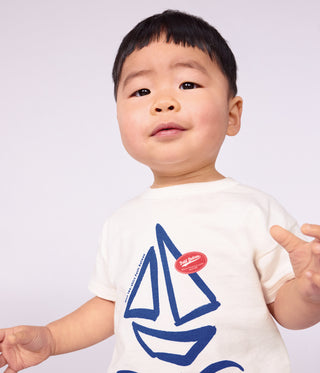 BABY BOY'S SHORT-SLEEVED PATTERNED ORGANIC COTTON T-SHIRT