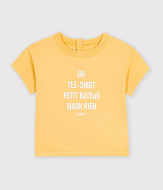 BABY BOY'S SHORT-SLEEVED PATTERNED ORGANIC COTTON T-SHIRT