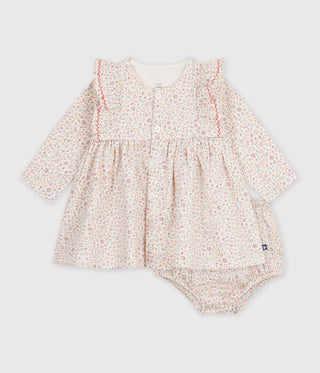 BABY GIRL'S FLORAL PRINT ORGANIC COTTON DRESS