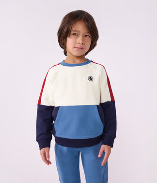 BOY'S COLOURBLOCK ORGANIC COTTON SWEATSHIRT