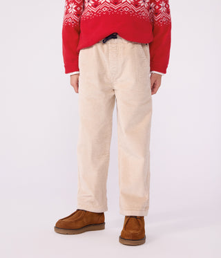 BOY'S STRAIGHT ORGANIC COTTON CORDUROY TROUSERS