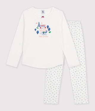 GIRL'S PARIS MOTIF ORGANIC COTTON PYJAMAS