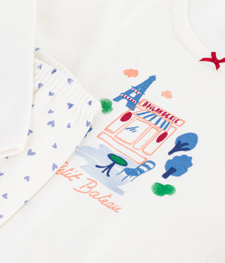 GIRL'S PARIS MOTIF ORGANIC COTTON PYJAMAS