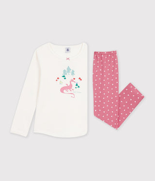 GIRL'S DRAGON DESIGN ORGANIC COTTON PYJAMAS