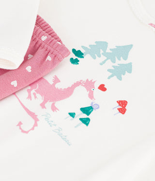 GIRL'S DRAGON DESIGN ORGANIC COTTON PYJAMAS