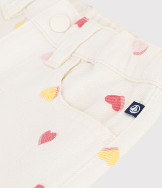 GIRL'S WIDE-LEG COTTON TROUSERS