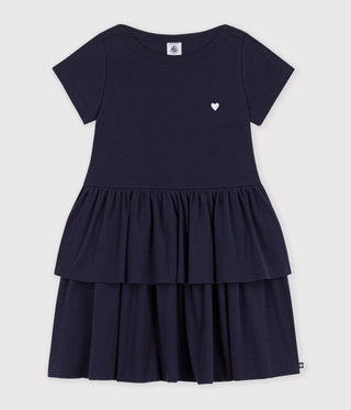 GIRL'S SHORT-SLEEVED COTTON DRESS