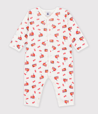 BABY UNISEX FOOTLESS FIREFIGHTER-PRINT COTTON PYJAMA SUIT