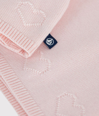 BABY GIRL'S WOOL AND COTTON KNIT WRAPOVER TOP