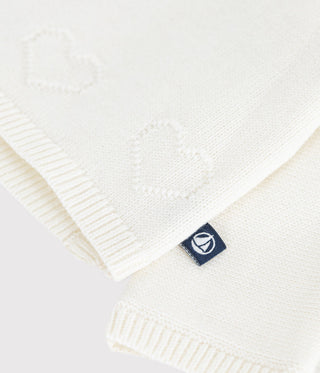 BABY UNISEX WOOL AND COTTON KNIT WRAPOVER TOP