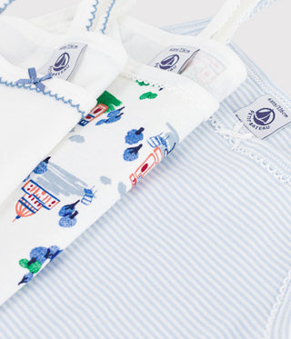 GIRL'S PARIS PRINT COTTON TANK TOPS - 3-PACK