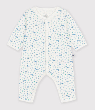 BABY UNISEX FOOTLESS FOX-PRINT ORGANIC COTTON PYJAMA SUIT