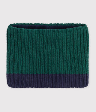 BOY'S TWO-TONE KNITTED GLOVES LINED IN ORGANIC FLEECE