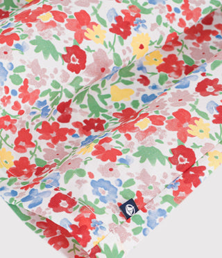 GIRL'S SLEEVELESS ORGANIC COTTON DRESS WITH FLOWERS