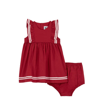 BABY GIRL'S SHORT-SLEEVED COTTON DRESS