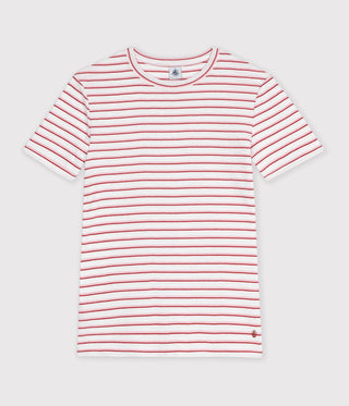 WOMEN'S SHORT-SLEEVED STRIPY ORGANIC COTTON T-SHIRT