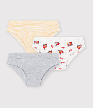 BOY'S FIREFIGHTER PRINT COTTON BRIEFS-3-PACK
