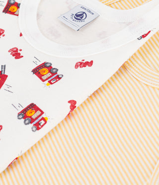 BOY'S FIREFIGHTER PRINT COTTON VEST TOPS-2-PACK
