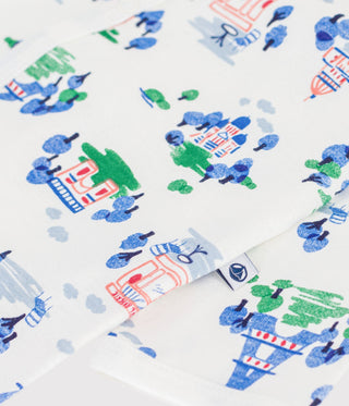 BABY UNISEX FOOTLESS COTTON PYJAMAS WITH PARIS PRINT