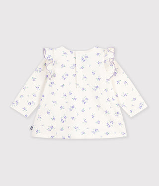 BABY GIRL'S LONG-SLEEVED FLORAL-PRINT COTTON BLOUSE