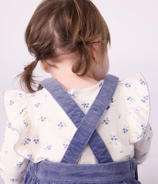 BABY GIRL'S LONG-SLEEVED FLORAL-PRINT COTTON BLOUSE