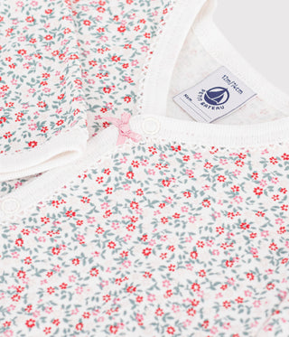 BABY GIRL'S COTTON FOOTLESS SLEEPSUIT