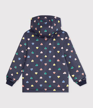 GIRL'S HEART PRINT RAINCOAT