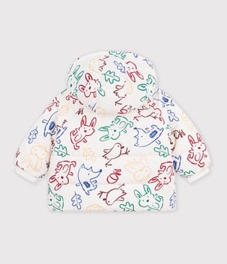 BABY BOY'S POLYESTER PUFFER JACKET IN CUTE ANIMAL PRINT