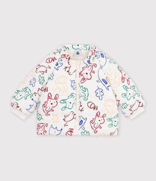 BABY BOY'S POLYESTER PUFFER JACKET IN CUTE ANIMAL PRINT