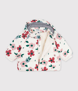 BABY GIRL'S POLYESTER PUFFER JACKET IN ANIMAL PRINT
