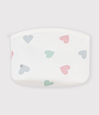 COTTON POUCH IN HEART PRINT
