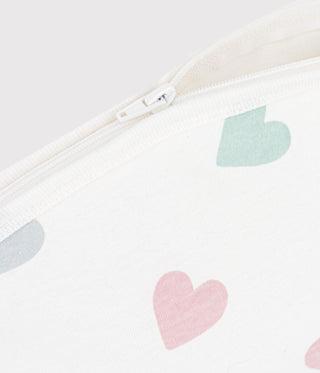 COTTON POUCH IN HEART PRINT